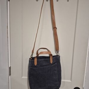 Thirty-One Navy and Tan Hobo Bag